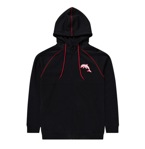 Dolphins NRL Mens Zip Through Hood