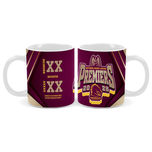 Brisbane Broncos 2025 Premiers Score Mug - First Release