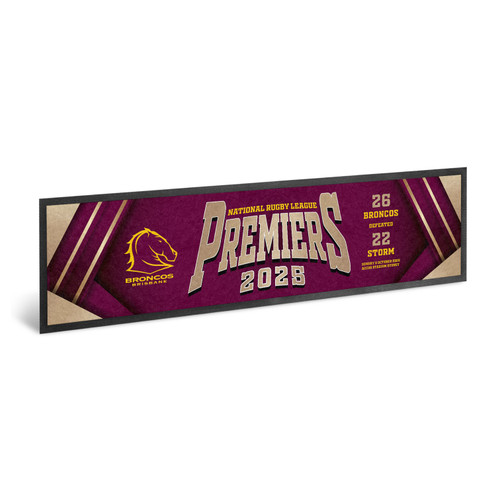 Brisbane Broncos 2025 Premiers Score Bar Runner - First Release