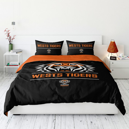 Wests Tigers King Quilt Cover Set