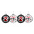 St Kilda Saints Set Of Four Glitter Baubles