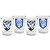 Canterbury Bulldogs NRL 4 Pack Shot Glass