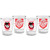 St George Illawarra Dragons NRL 4 Pack Shot Glass