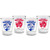 Western Bulldogs  AFL 4 Pack Shot Glass