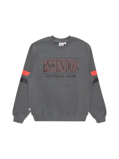 Official AFL Essendon Bombers AFL Womens Stripe Sleeve Crew