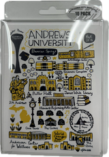 JG Note Cards - AU Campus Art, Blue 282 and Gold 122