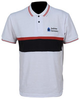 AU Polo White & Black  button