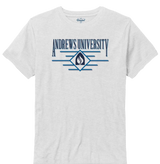 B  - League, Relaxed T-shirt,  White - Andrews University over logo
