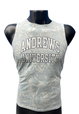 B - Champion, Sleevless Tank, White & Blue Camoflage - Andrews University