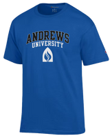 B - Champion, T-shirts, Blue - black Andrews University