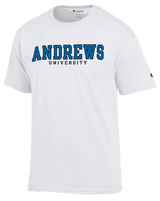 B - Champion, T-shirts, White - blue Andrews University
