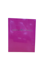 B - AU Folder Laminated - Electric Pink Twin Pocket -AU  Gold Lettering_36712