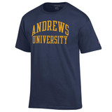 Champion - Tee Shirt - Marine NAVY - Gold Arch Andrews Over straight  University