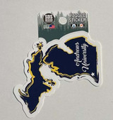 3" Andrews University Script State Outline Rugged Sticker