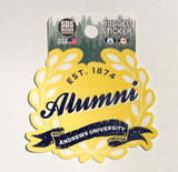3" Andrews University Alumni Banner w/m Leaves Rugged Sticker