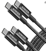 Anker USB C to USB C Cable, New Nylon USB C Charger Cable (6ft, 2Pack), Type C 60W(3A)