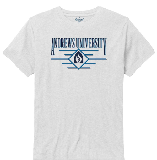 B  - League, Relaxed T-shirt,  White - Andrews University over logo