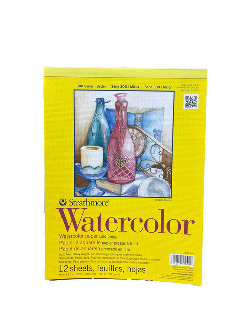 B - Watercolor cold press  Pad  9X12  12 sheets