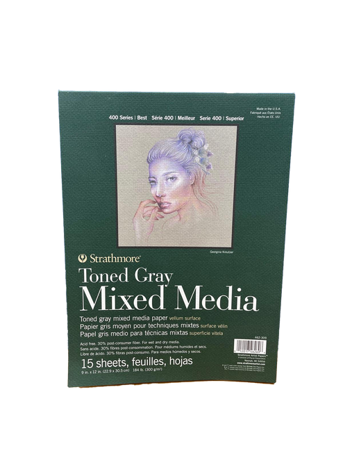 B - Toned Tan Mixed Media velum surface pad  9X11 15 sheets