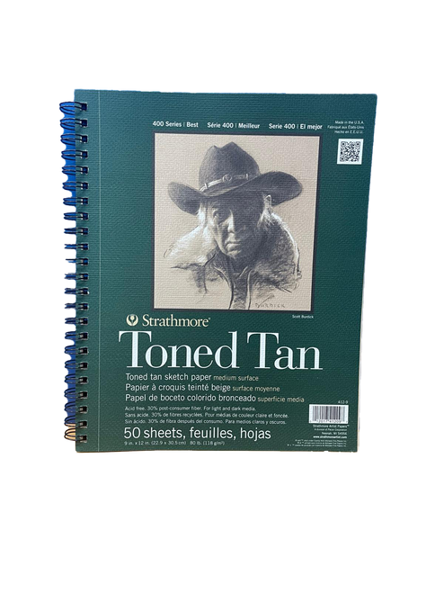 B- Toned Tan Sketch paper medium surface 9X13 50 sheets