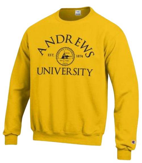 B - Champion, Sweatshirt, Yellow -black Andrews over University