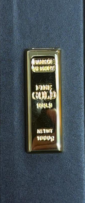 USB Flash Drive - 64GB, Imitation Gold Colored Bar