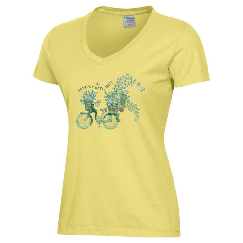 Gear - Soft Tee - Yellow with Flowers/Bicycle