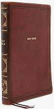 NKJV Holy Bible, Giant Print Center-Column Reference Bible, Brown Leathersoft