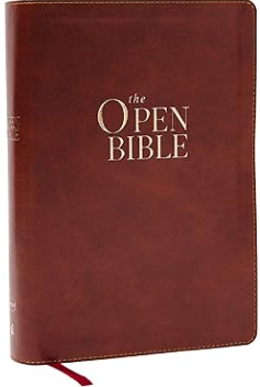 the Open Bible - NKJV - Brown Leathersoft Tm