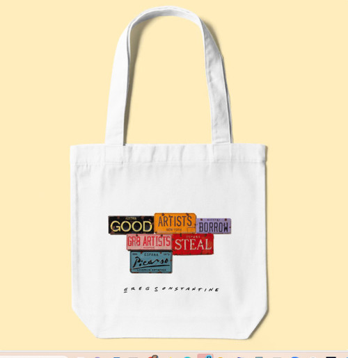 Picasso quote tote bag