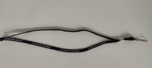 Lanyard, 3/8" w/Hook - Black - Andrews University