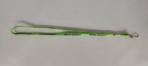 Lanyard, 3/8" w/Hook - Neon Green - Andrews University