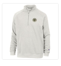 Champion, Men's Triumph Fleece Raglan 1/4 Zip - Pebblestone