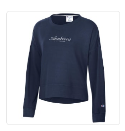 Champion - Women's Suede Crew Marine Navy w/ Script Andrews over University