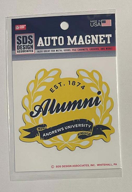 SM  Andrews University Banner w/ Leaves Magnet  [Packaged]