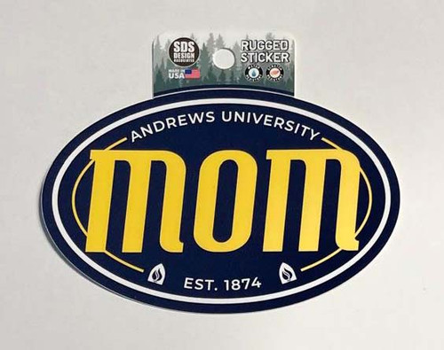 5" Euro Andrews Unversity Mon Art Decto Text Rugged Sticker