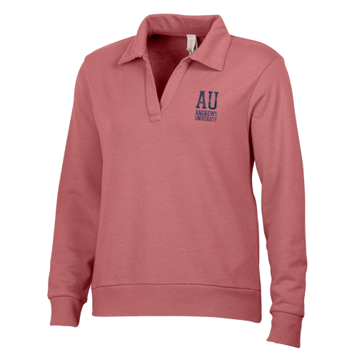 Alternative, Women's Collard Pullover, Rose Bloom