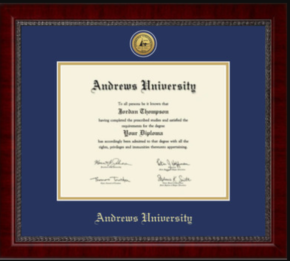 Framing Success, Diploma Frame - Andrews University - Classic Moulding
