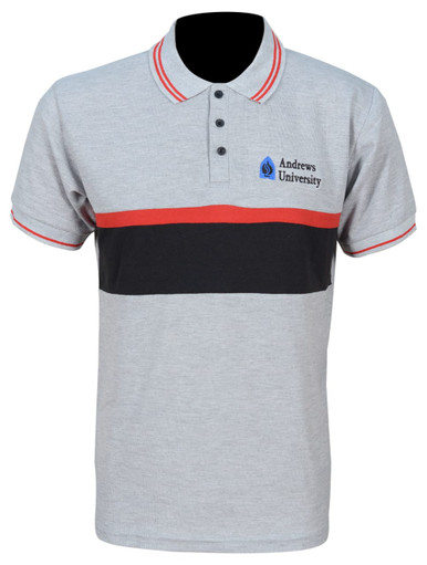 AU Polo Grey & Black  button - HQ