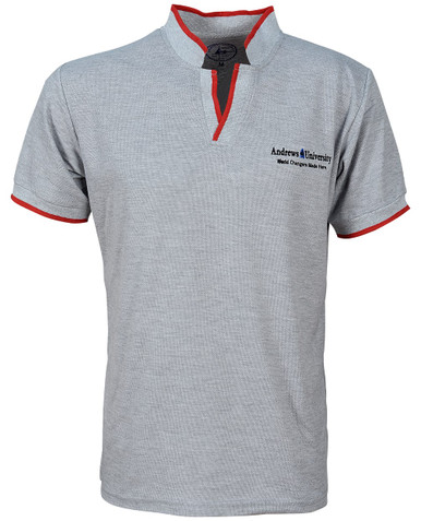 AU Polo Grey with Zip Red