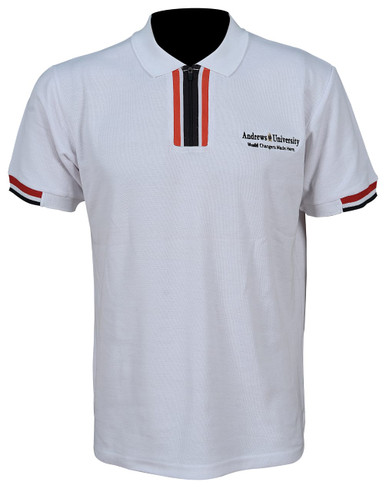 AU Polo White / Zip Black