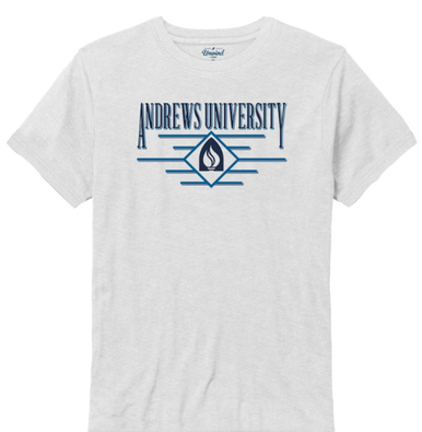 B  - League, Relaxed T-shirt,  White - Andrews University over logo