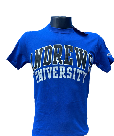 B- Champion, T-shirts, Blue/black - Andrews University