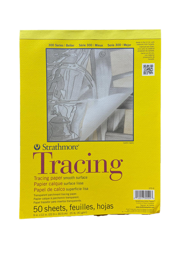 B -  Tracing Smooth Surface Pad  9X12 50 shhets