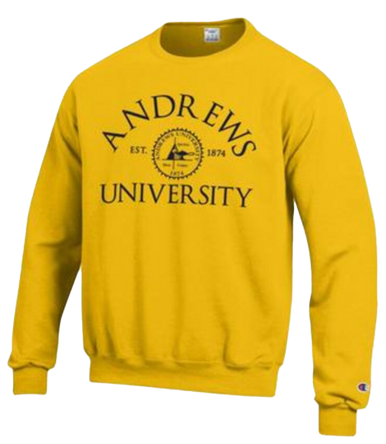 B - Champion, Sweatshirt, Yellow -black Andrews over University