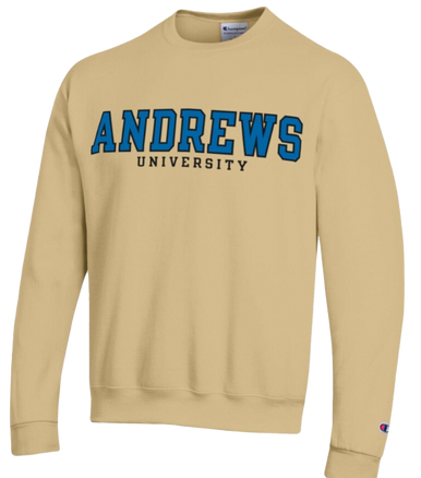 B - Champion, Sweatshirt, Old Yellow - Black Andrews over University