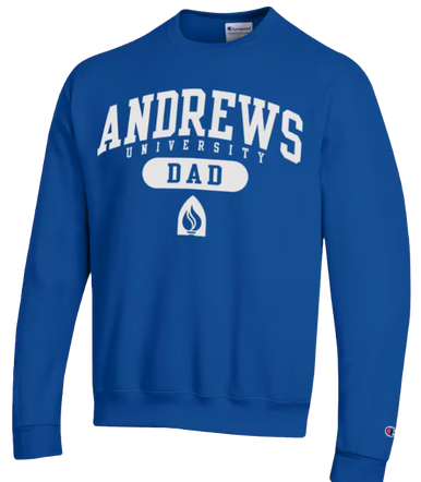 B - Champion, Sweatshirt, Blue - White Andrews over University Dad