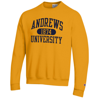 B - Champion, Sweatshirt, Gold Yellow - Andrews over 1874 & University