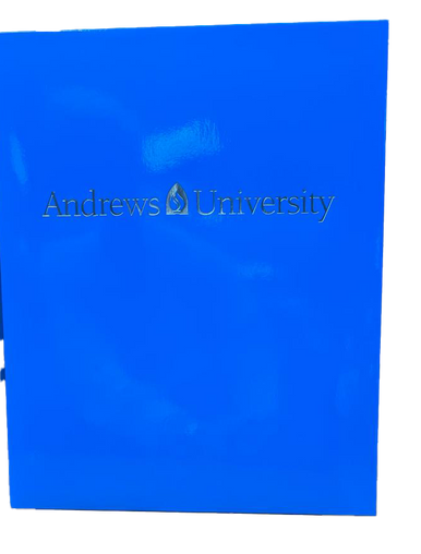 B - Folder Laminated - Ocean Blue T Twin Pocket