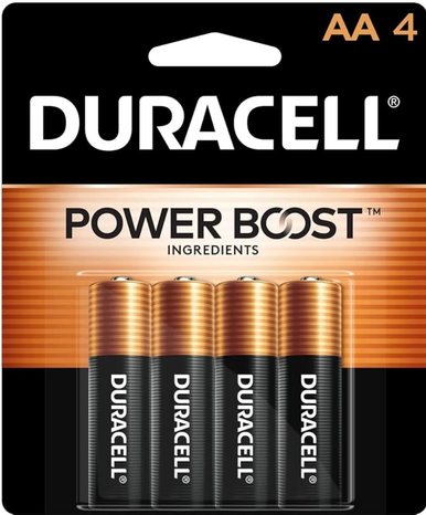 B - Duracell Batteries, AA - 4 Pack